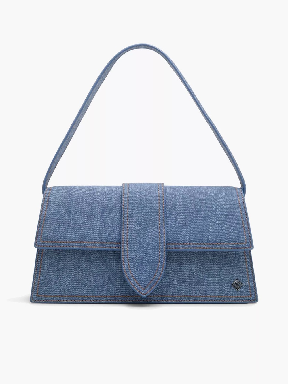 Denim Shoulder Bag - Blue